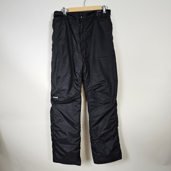SKI GEAR Men's Large Black Insulated Waterproof Snow Ski Pants Winter - Picture 1 of 8